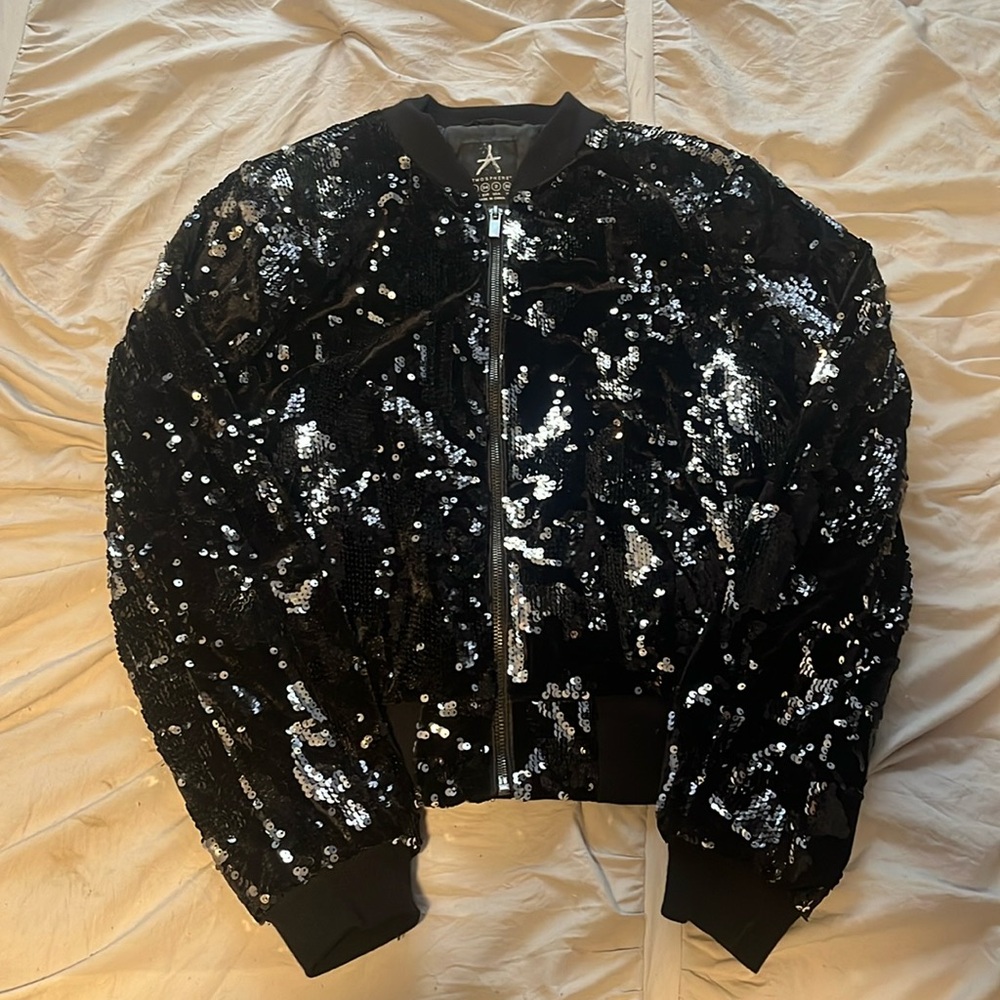 Sequin Zip Up Jacket - image 1